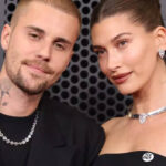 Justin Bieber and Hailey Bieber ﻿make a statement on Grammy Red carpet; wear ICE OUT pins |